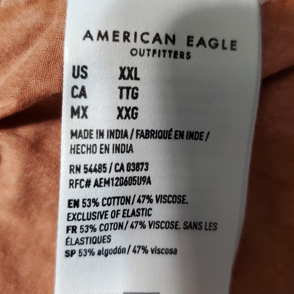 American Eagle Outfitters Brown Tiered Mini Skirt Pull On Women's Size XXL - Picture 4 of 4